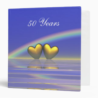 50th Anniversary Golden Hearts 3 Ring Binder