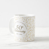 50th Anniversary Golden Hearts Coffee Mug (Front Left)