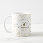 50th Anniversary Golden Hearts Coffee Mug 50th Anniversary Golden Hearts Coffee Mug