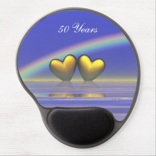 50th Anniversary Golden Hearts Gel Mouse Pad