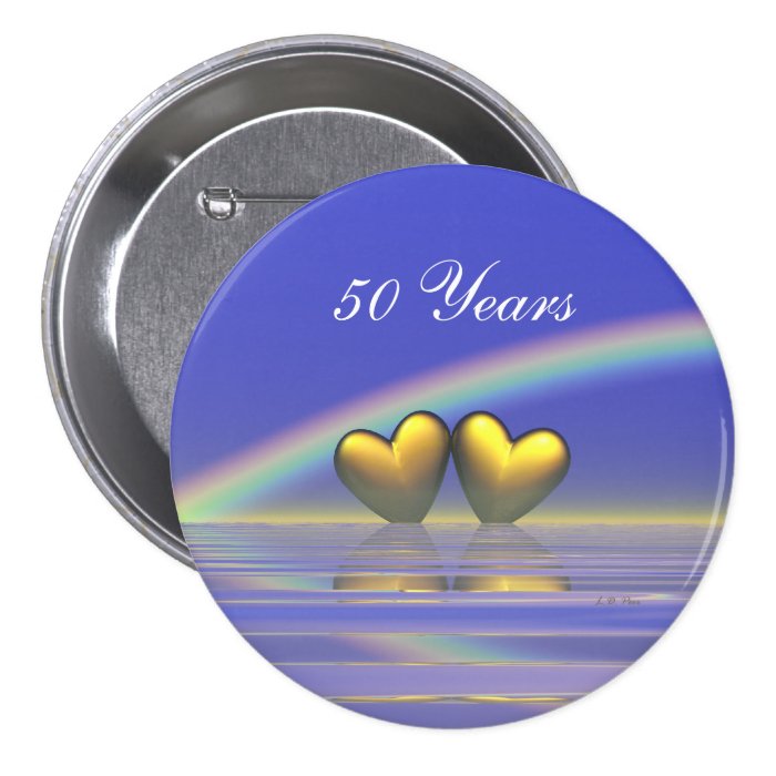 50th Anniversary Golden Hearts Pin