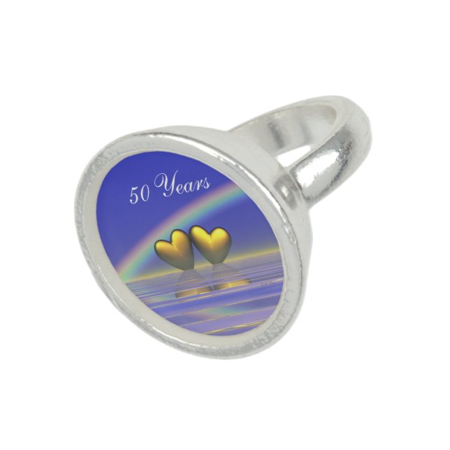 50th Anniversary Golden Hearts Ring (Top)