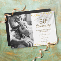 50th Anniversary Golden Hearts Save the Date Photo