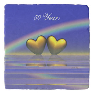 50th Anniversary Golden Hearts Trivet