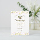 50th Anniversary Golden Love Hearts Save the Date