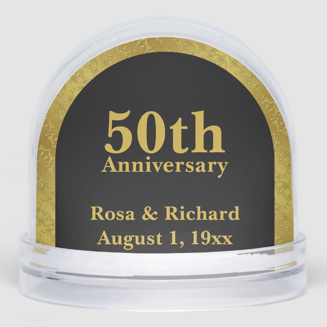 50th Anniversary Golden Snow Globe (Front)