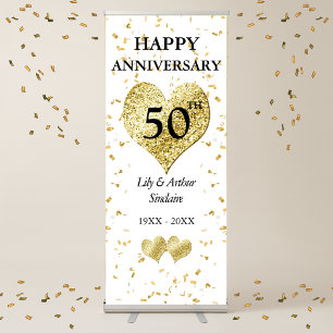50th Anniversary Golden Wedding Reception Banner