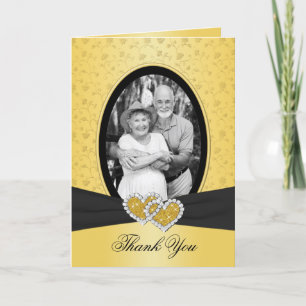 50th Anniversary Hearts II Thank You Card (Photo)