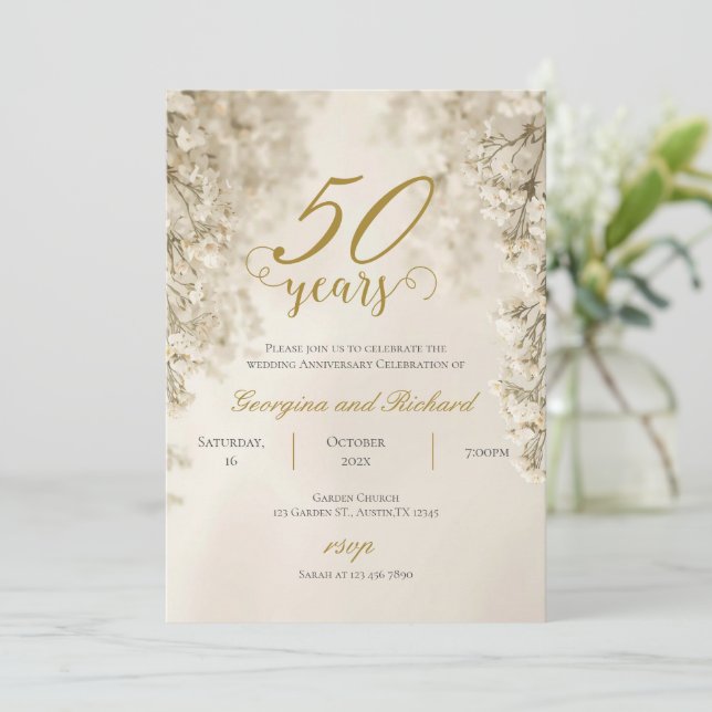 50th anniversary invitation (Standing Front)
