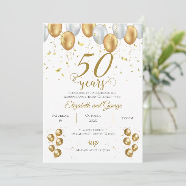 50th anniversary invitation (Standing Front)