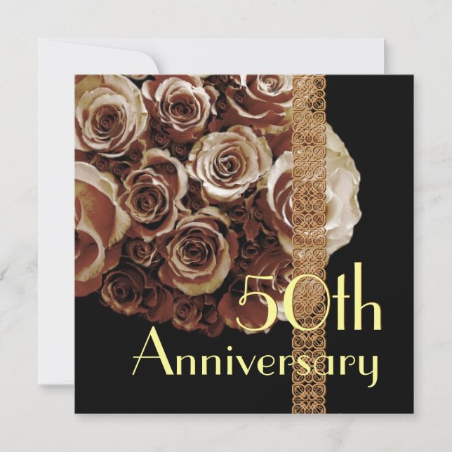 50th Anniversary Invitation - CHOCOLATE (Front)