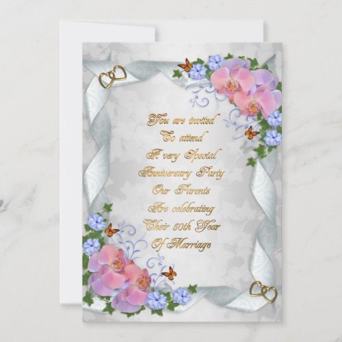 50th Anniversary invitation for parents