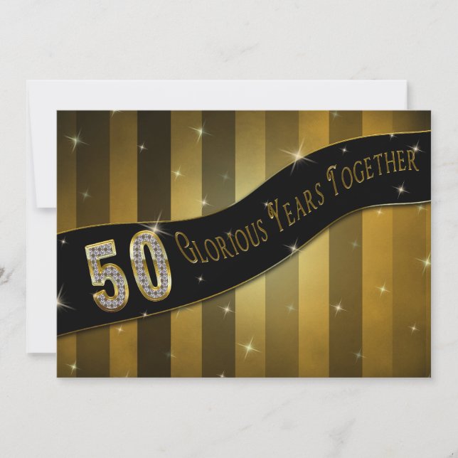50th Anniversary Invitation - Glorious Years (Front)
