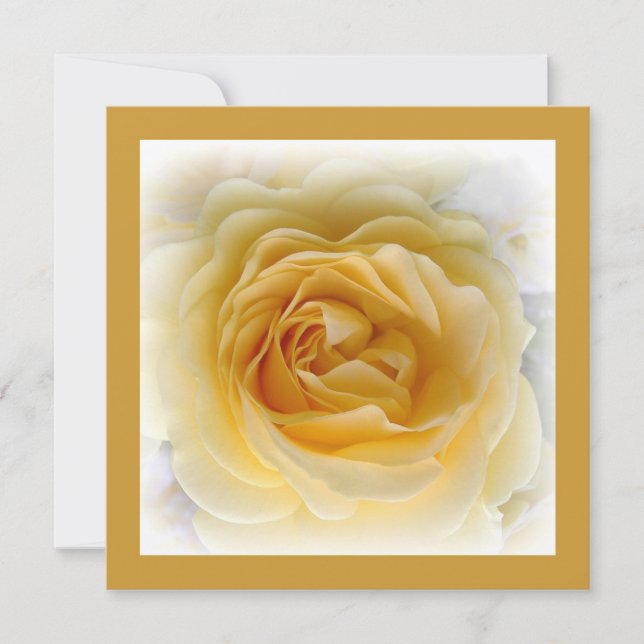 50th Anniversary Invitation - Soft Gold Rose (Front)