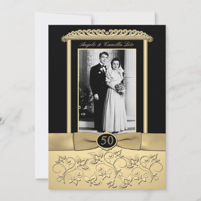 50th Anniversary Invitation with Photo Insert (Front)