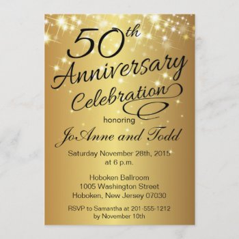 50th Anniversary Invitations by AnnounceIt at Zazzle