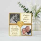 50th Anniversary Ivory Gold Photo Invitations (Standing Front)