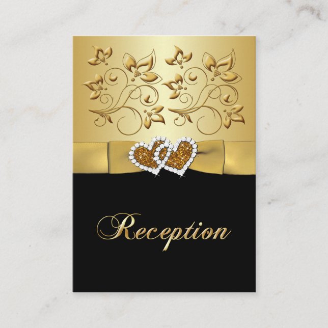 50th Anniversary Joined Hearts 2 Enclosure Card (Front)