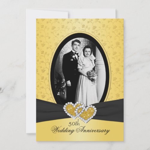 50th Anniversary Joined Hearts II Invitation