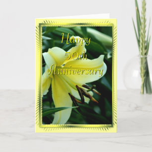 50th Anniversary Lily Card- any occasion Card