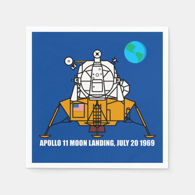 50th Anniversary logo, Apollo 11 Moon Landing: Napkins (Front)