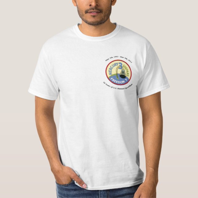 50th Anniversary Manned U.S. Spaceflight T-Shirt (Front)