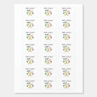 "50TH ANNIVERSARY" MATCHBOX STICKERS CUSTOMIZED MATCHBOXES