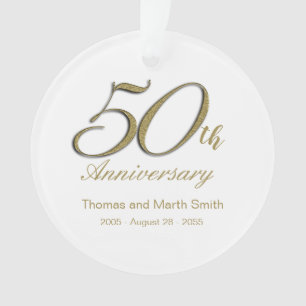 50th Anniversary Memento Ornament Gift