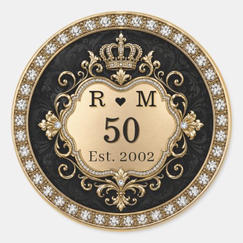 50th Anniversary Monogram Gold Seal