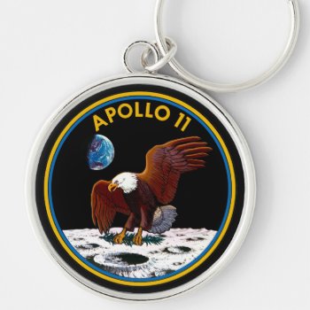 50th Anniversary Moon Landing  Apollo 11 Insignia: Keychain by RWdesigning at Zazzle