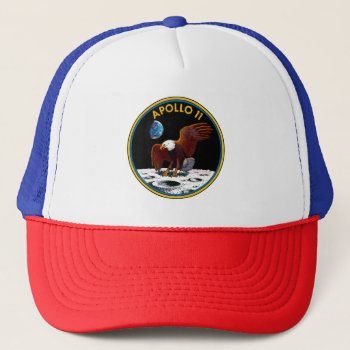 50th Anniversary Moon Landing  Apollo 11 Insignia: Trucker Hat by RWdesigning at Zazzle