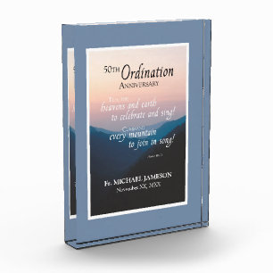 50th Anniversary of Ordination Congratulations Award