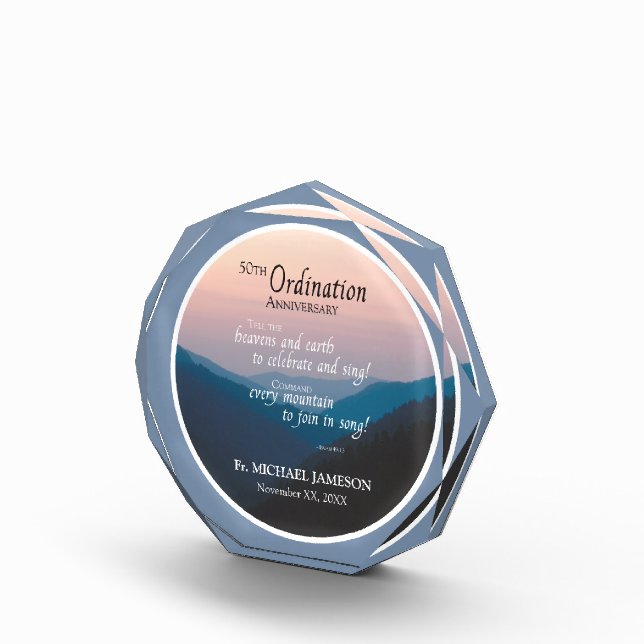 50th Anniversary of Ordination Congratulations Award (Right)