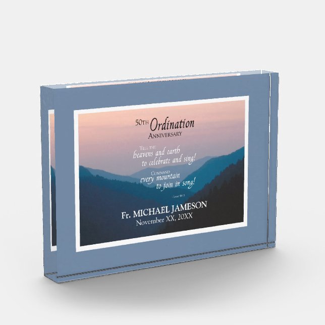 50th Anniversary of Ordination Congratulations Award (Left)