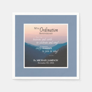50th Anniversary of Ordination Congratulations Napkins