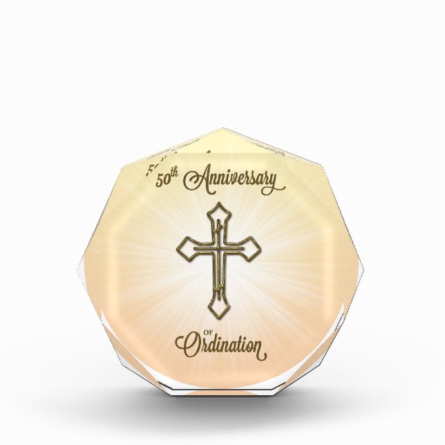 50th Anniversary of Ordination, Gold Cross on Star Award (Front)