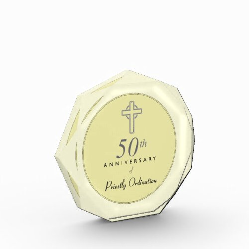 50th Anniversary of Priest with Embossed Cross Award