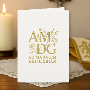 50th Anniversary of Priestly Ordination – AMDG  Card