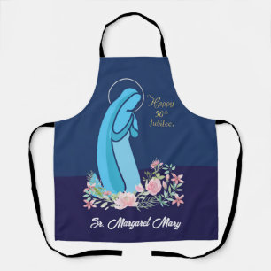 50th Anniversary of Religious Life Nun Pink Flower Apron