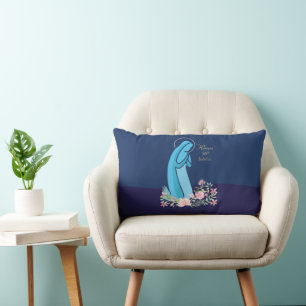 50th Anniversary of Religious Life Nun Pink Flower Lumbar Pillow