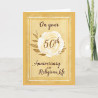 50th Anniversary of Religious Life Nun White Rose