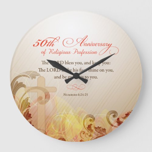 50th Anniversary of Religious Profession Nun Large Clock