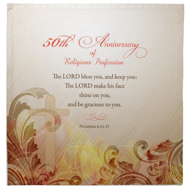 50th Anniversary of Religious Profession, Nun Napkin (Front)