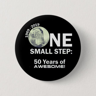 50th anniversary of the moon landing. button