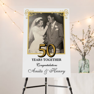 50th Anniversary or Any Year Photo Welcome Sign