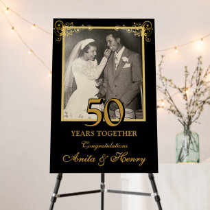 50th Anniversary or Any Year Photo Welcome Sign