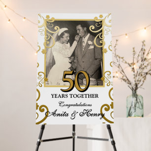 50th Anniversary or Any Year Photo Welcome Sign
