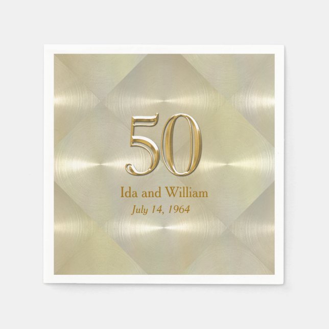 50th Anniversary or Birthday Napkins (Front)