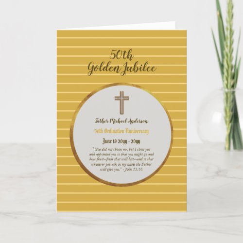 50th Anniversary Ordination Priest _ ANY Clergy Card