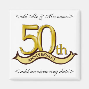 50th Anniversary Party Favors Magnet